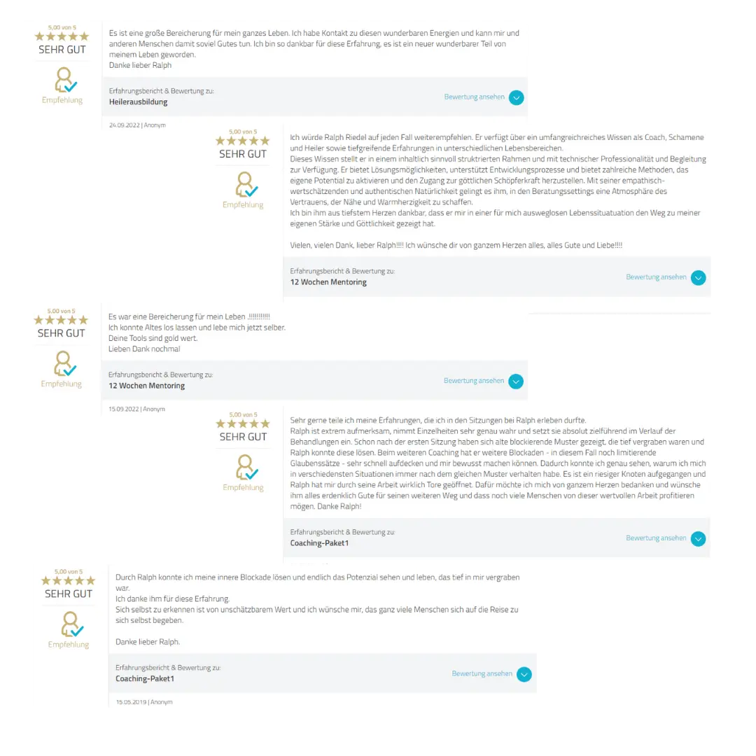 Testimonial Chakra-Heiler-Basis-Kurs von Ralph Riedel