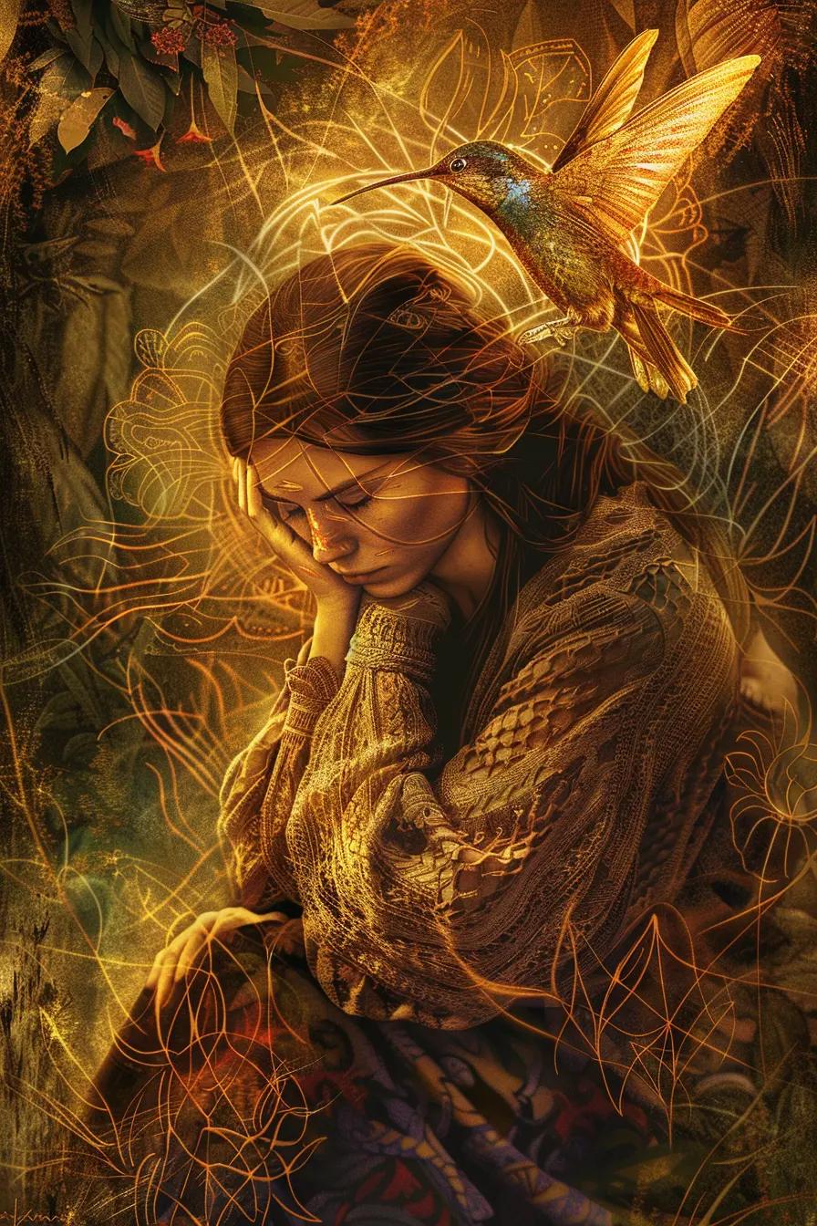 Eien Frau, die sichtlich erschöpft ist vom Leben