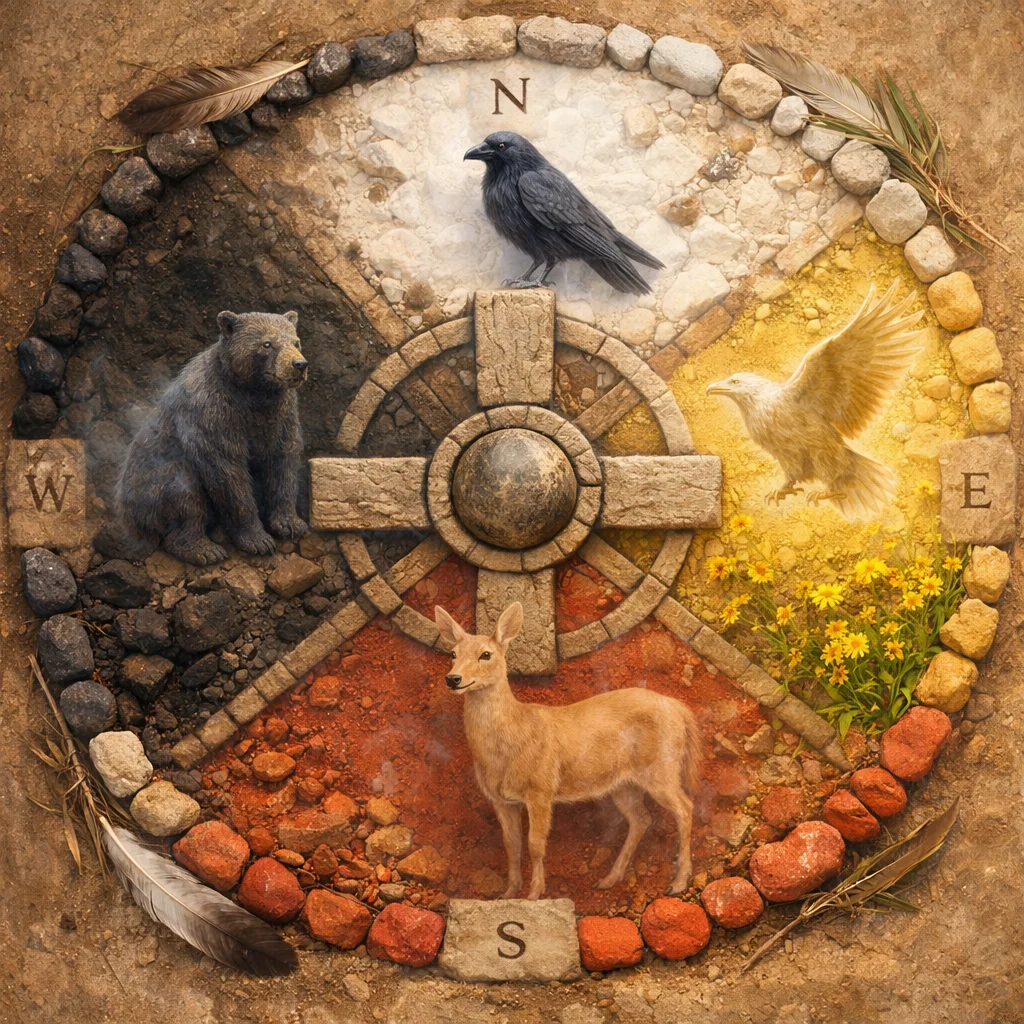 Schamanisches Medizinrad der Transformation Das Medizinrad der Transformation ist ein wichtiges Werkzeug von Schamanen. schamanische Ausbildung mit Ralph Riedel